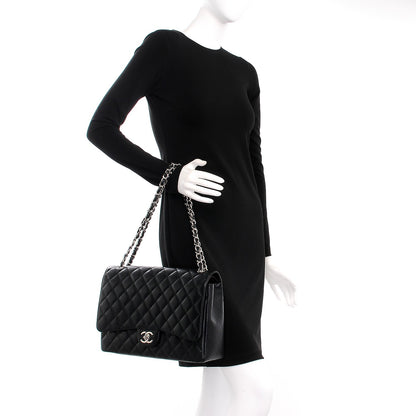 Chanel Caviar Quilted Maxi Double Flap Black 3 of 9