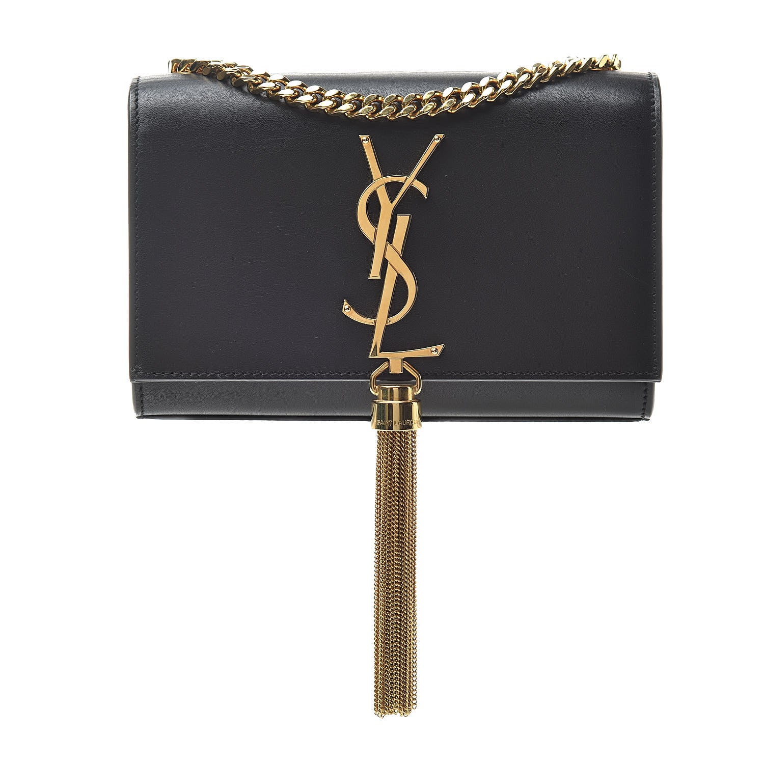 Saint Laurent Calfskin Small Classic Monogram Kate Tassel Satchel Black 1 of 12