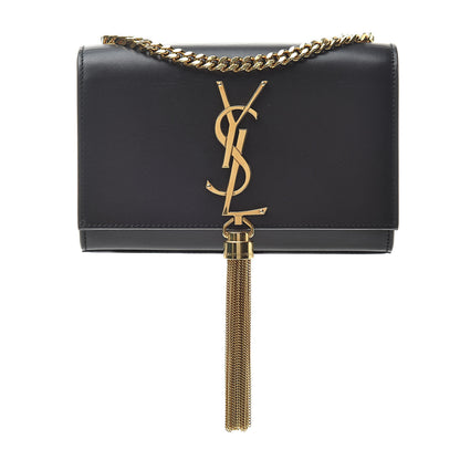Saint Laurent Calfskin Small Classic Monogram Kate Tassel Satchel Black 1 of 12
