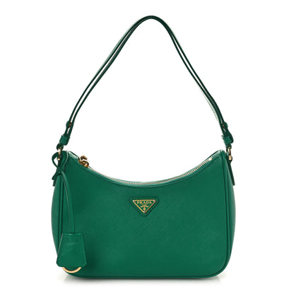 Prada Saffiano Lux Mini Re-Edition Shoulder Bag Mango 1 of 8