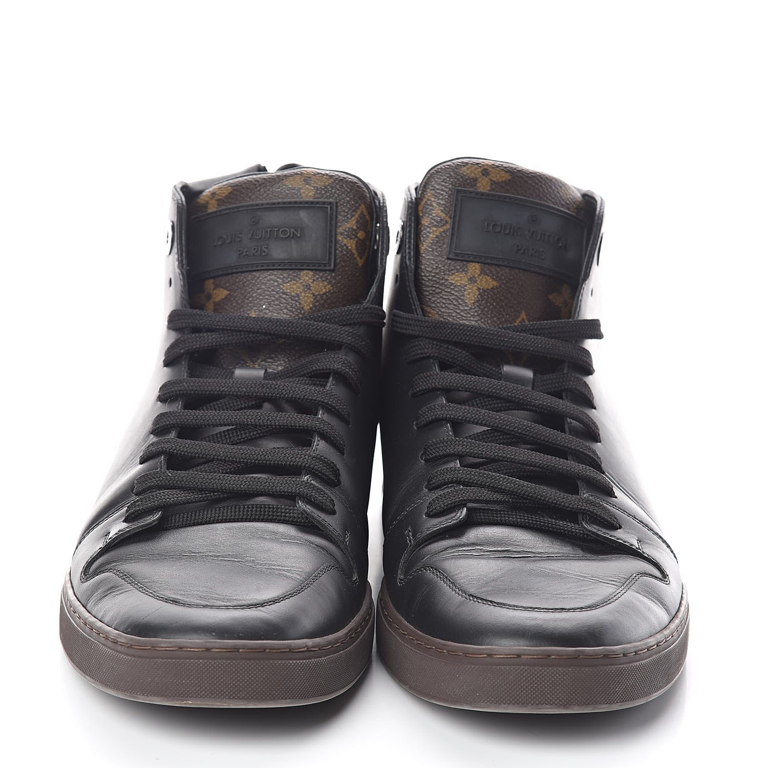 Louis Vuitton Calfskin Monogram Line-Up Sneaker Boot 8 Black 2 of 7