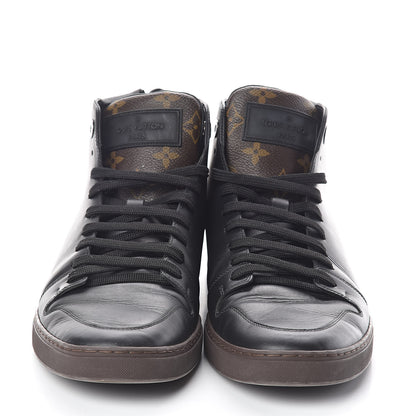 Louis Vuitton Calfskin Monogram Line-Up Sneaker Boot 8 Black 2 of 7