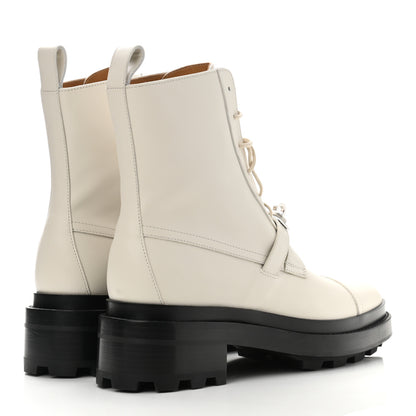 Hermes Glossed Calfskin Funk Ankle Boots 38.5 Beige Glaise 4 of 8