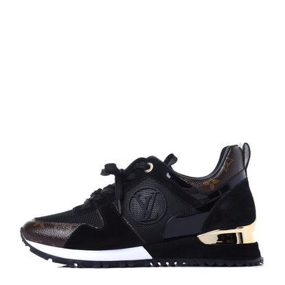 Louis Vuitton Suede Monogram Run Away Sneakers 37.5 Black 1 of 11
