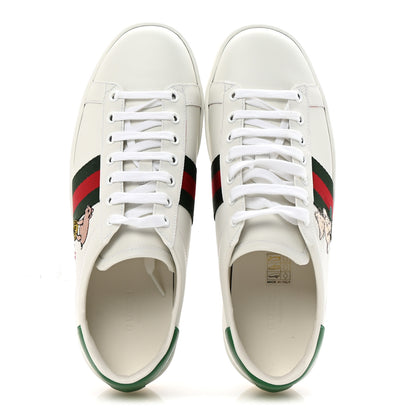 Gucci Calfskin Web Embroidered Womens Ace Sneakers 39 White 2 of 10