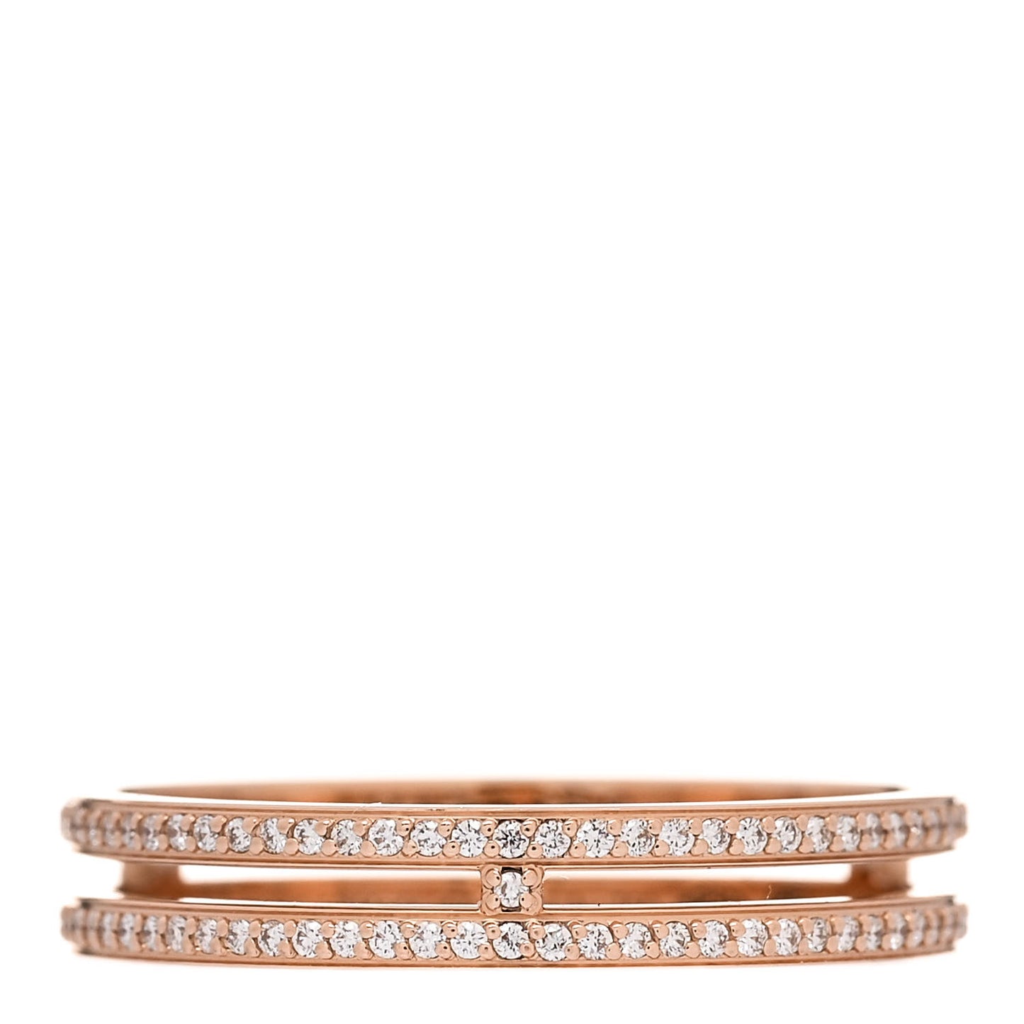 18K Rose Gold Diamond Ariane Wedding Band Ring 58 8.5