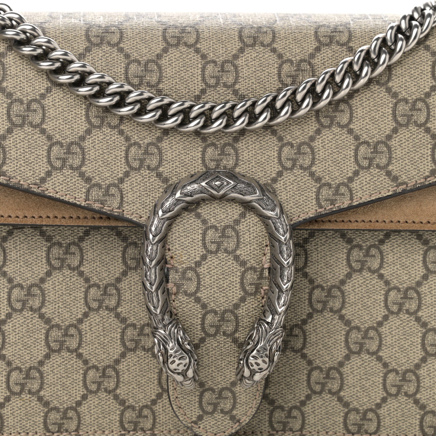 Gucci GG Supreme Monogram Small Dionysus Shoulder Bag Taupe 8 of 11
