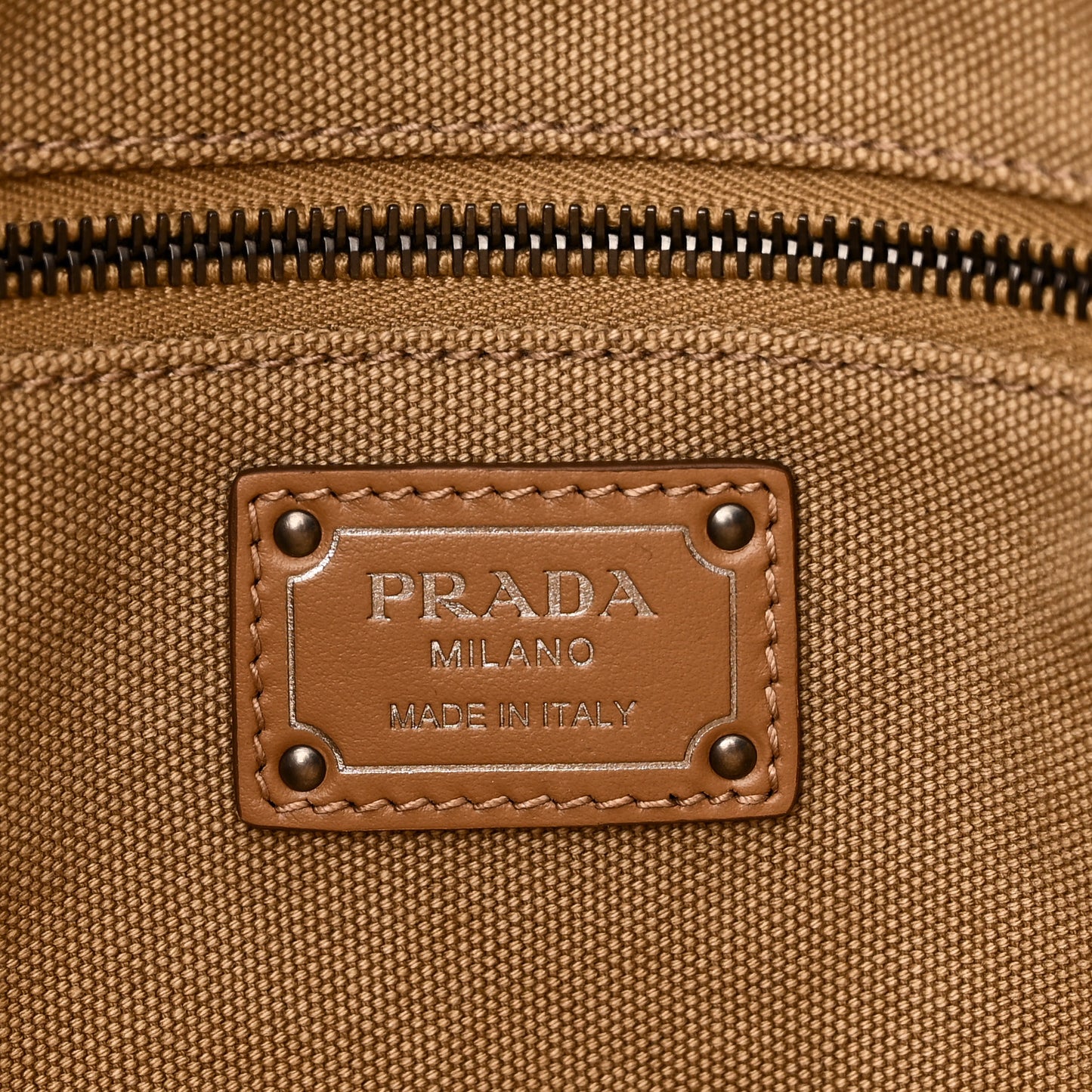 Canvas Calfskin Large Route Shoulder Bag Khaki