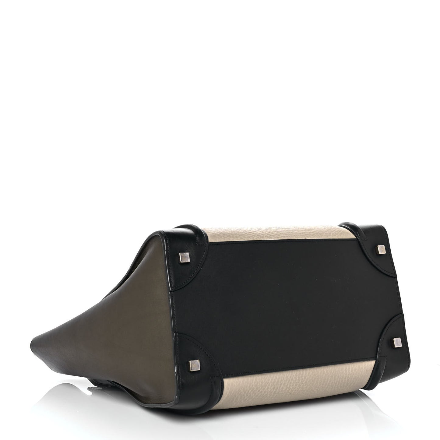 Textured Calfskin Mini Tri-Color Luggage Olive
