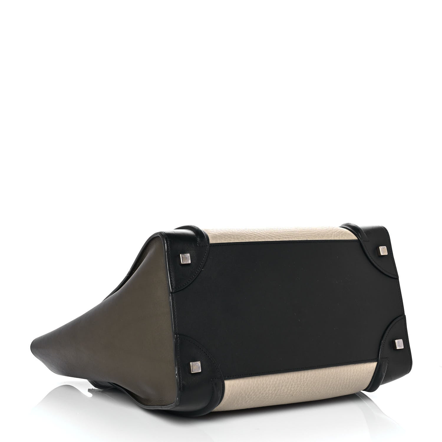 Celine Textured Calfskin Mini Tri-Color Luggage Olive 3 of 7