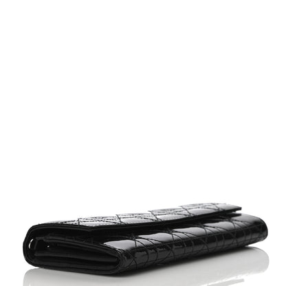 Christian Dior Patent Cannage Lady Dior Rendezvous Wallet On Chain Black 5 of 18