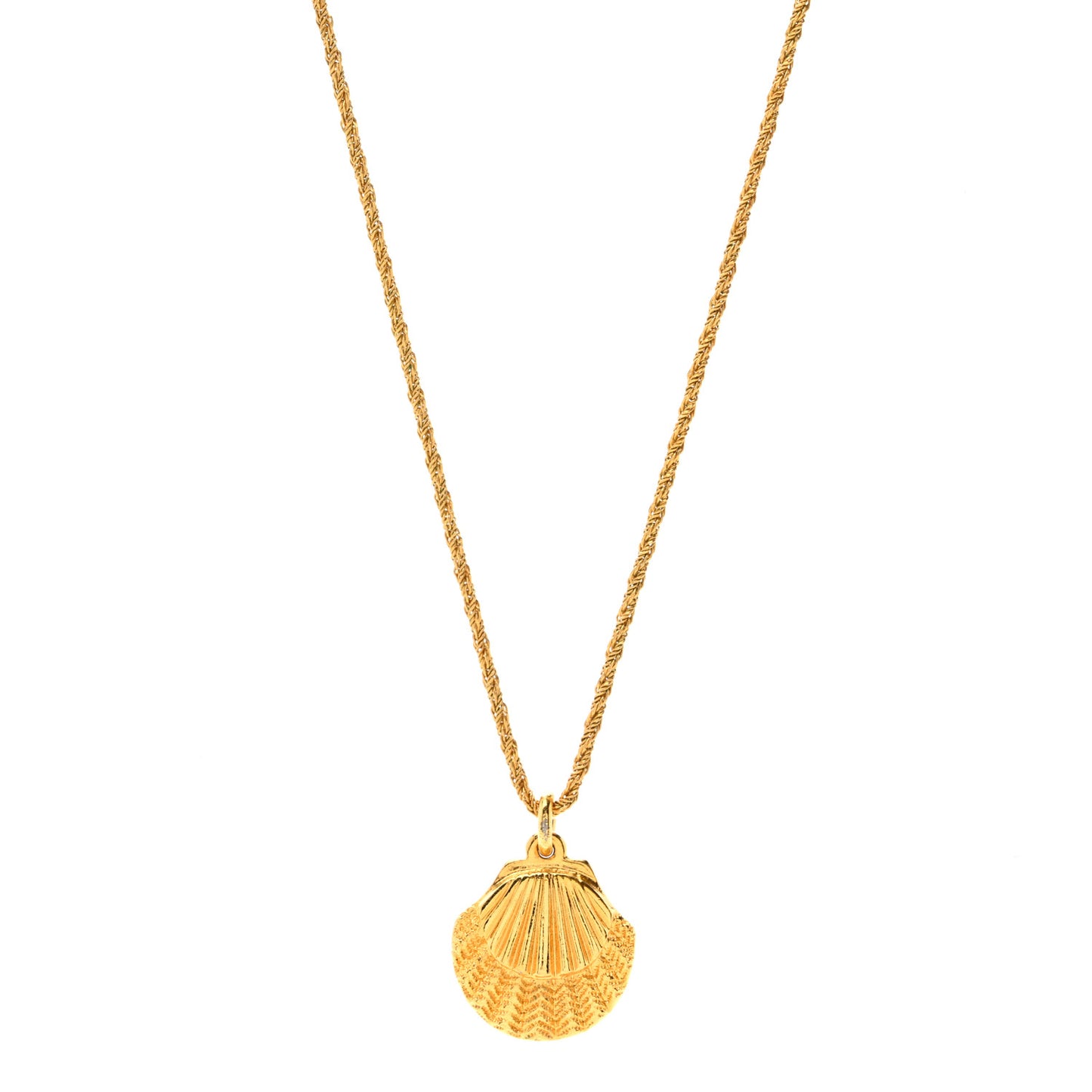Metal Shell Necklace Gold
