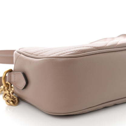 Gucci Calfskin Matelasse Small GG Marmont Chain Shoulder Bag Porcelain Rose 9 of 10
