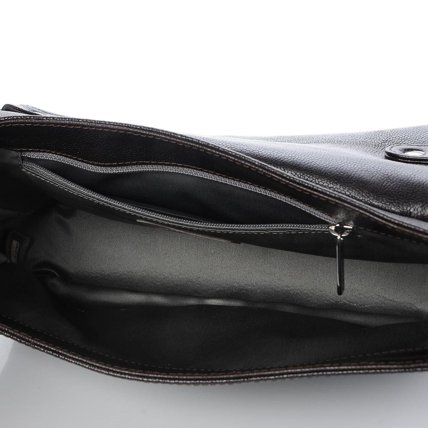 Glazed Caviar Small Pocket In The City Shoulder Bag Brown