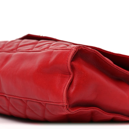 Chanel Lambskin Quilted Single Flap Red 10 of 11