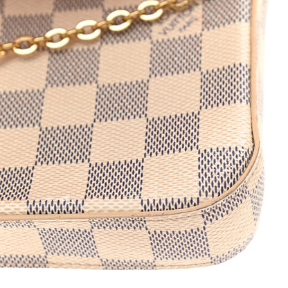 Louis Vuitton Damier Azur Pochette Felicie Chain Wallet Rose Ballerine 14 of 15