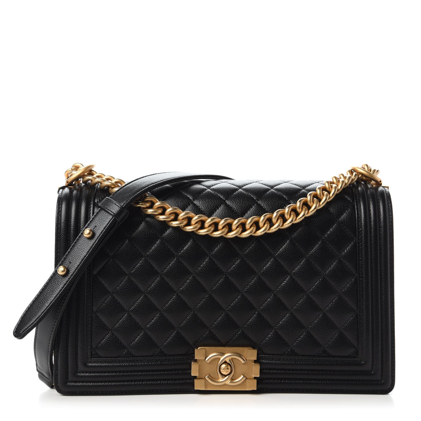 Caviar Quilted New Medium Boy Flap Black