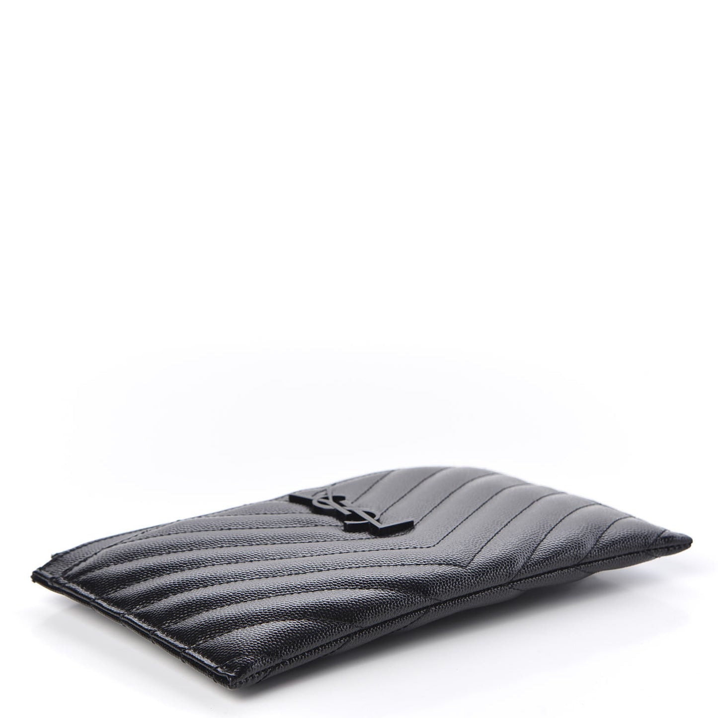 Grain De Poudre Chevron Monogram Bill Pouch Black
