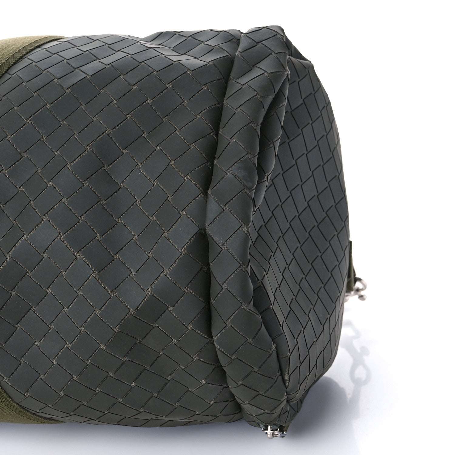 Bottega Veneta Intrecciato Rubber Canvas Duffle Bag Camping 9 of 9