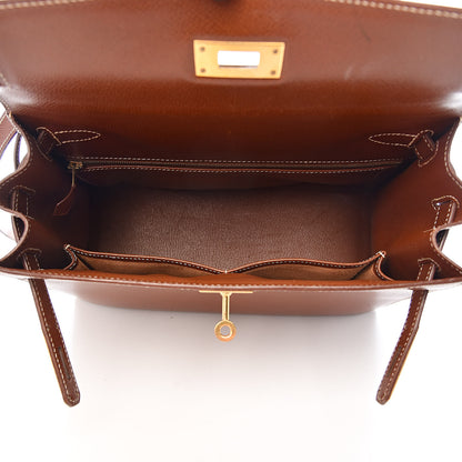Hermes Veau Grain Lisse Kelly Sellier 28 Noisette 5 of 40