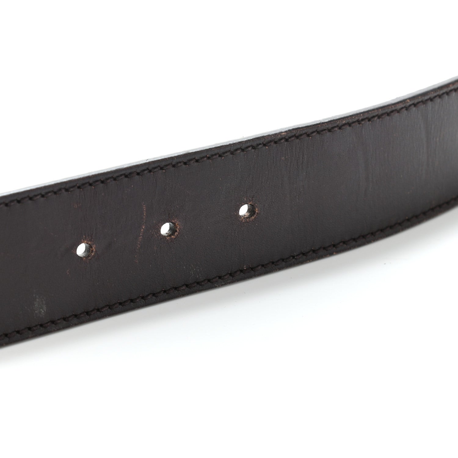 Gucci Calfskin Interlocking G 40mm Belt 85 34 Dark Brown 14 of 15