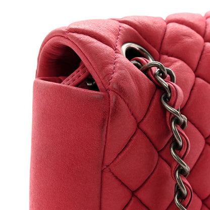 Chanel Iridescent Calfskin Small New Bubble Quilt Flap Fuchsia 13 of 16