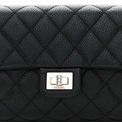 Chanel Grained Calfskin Quilted 2.55 Reissue Flap Belt Bag Clutch Black 9 of 12