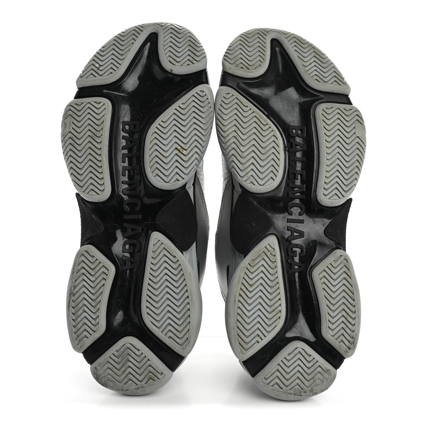 Metallic Fabric Mesh Mens Triple S Sneakers 10 Grey Dark Grey Black