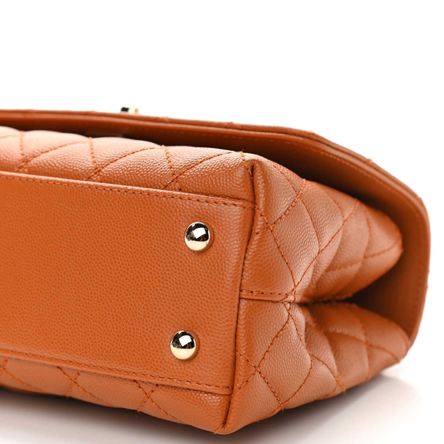 Chanel Caviar Quilted Mini Coco Handle Flap Brown 10 of 11