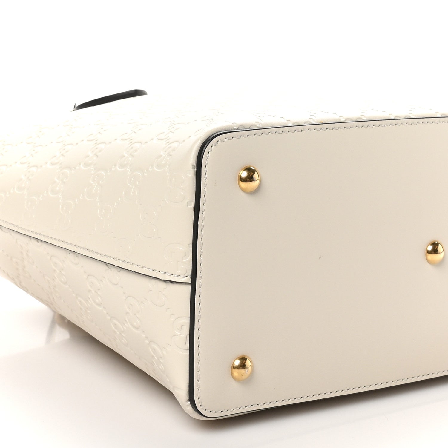 Gucci Guccissima Linea A Foldover Tote Off White 9 of 10