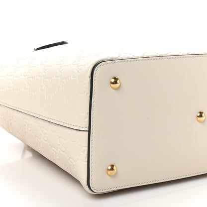 Gucci Guccissima Linea A Foldover Tote Off White 9 of 10
