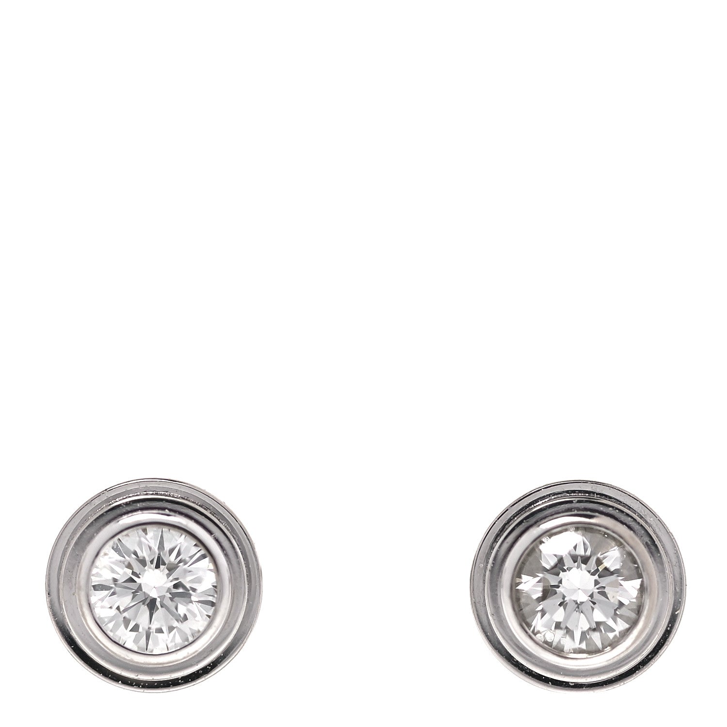 Cartier 18K White Gold Diamond XS D'Amour Earrings 1 of 5