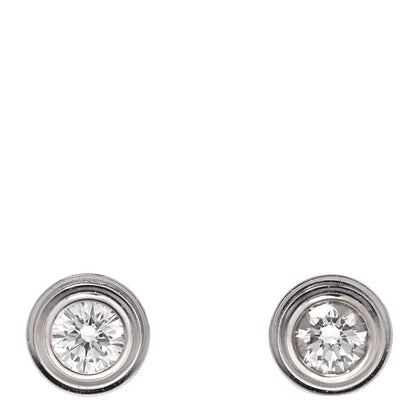 Cartier 18K White Gold Diamond XS D'Amour Earrings 1 of 5