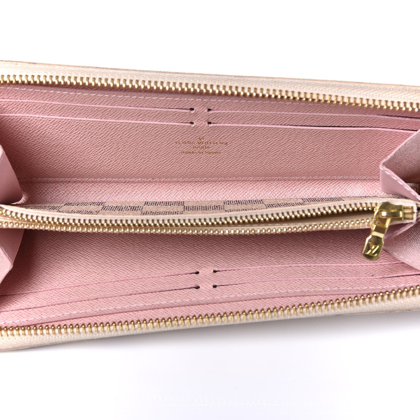 Damier Azur Clemence Wallet Rose Ballerine