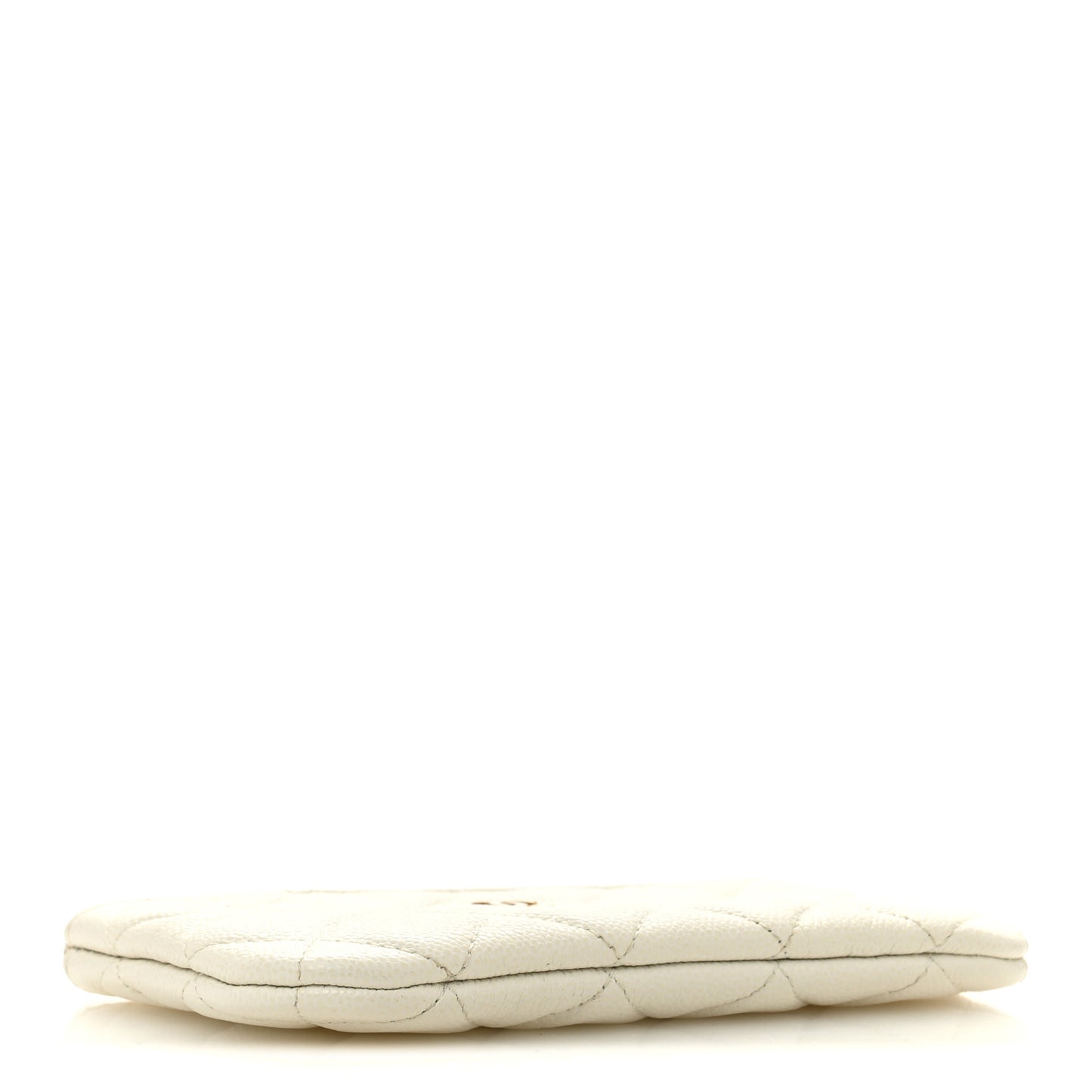 Caviar Quilted Small Pouch White