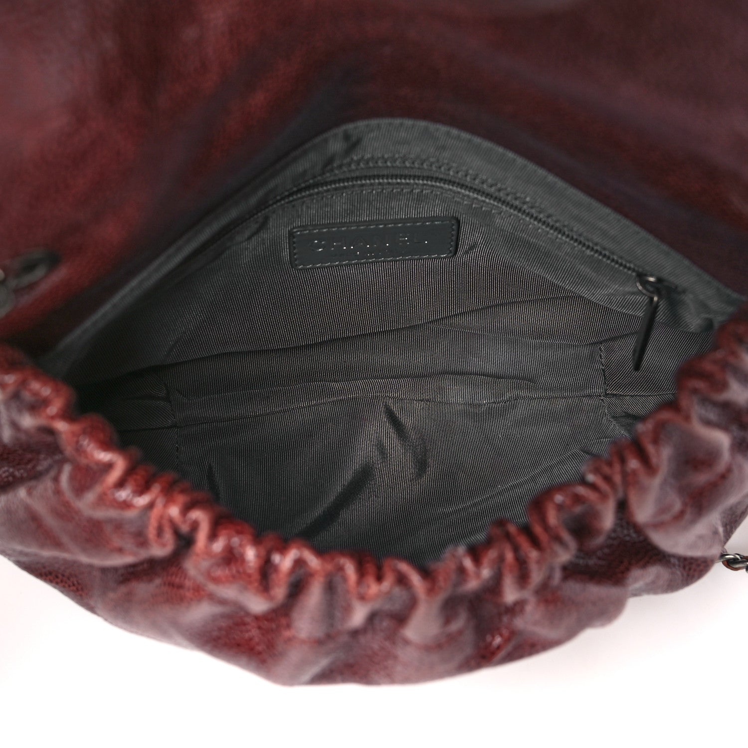 Chanel Caviar Quilted Medium Elastic Flap Bordeaux 5 of 11