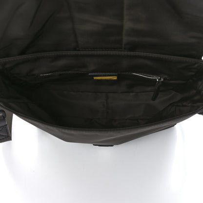 Fendi Econyl Nylon Cuoio Romano Monochrome Medium Baguette Messenger Bag Ebano 5 of 13