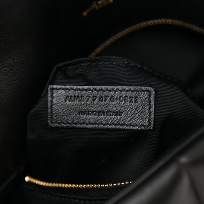 Saint Laurent Lambskin Quilted Small Loulou Puffer Monogram Chain Satchel Black 6 of 7