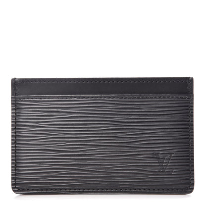 Louis Vuitton Epi Card Holder Black 1 of 7