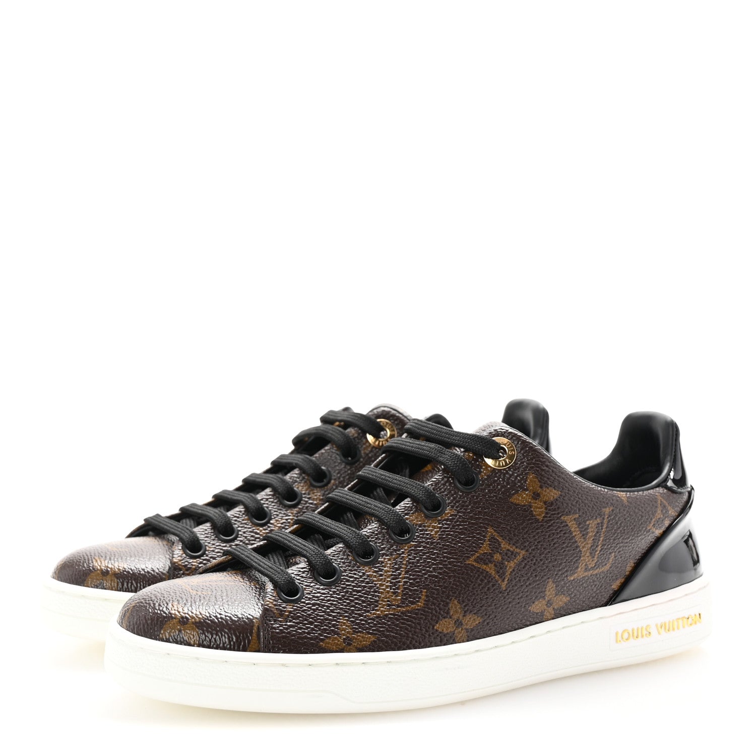 Louis Vuitton Patent Monogram Frontrow Sneakers 36 4 of 10