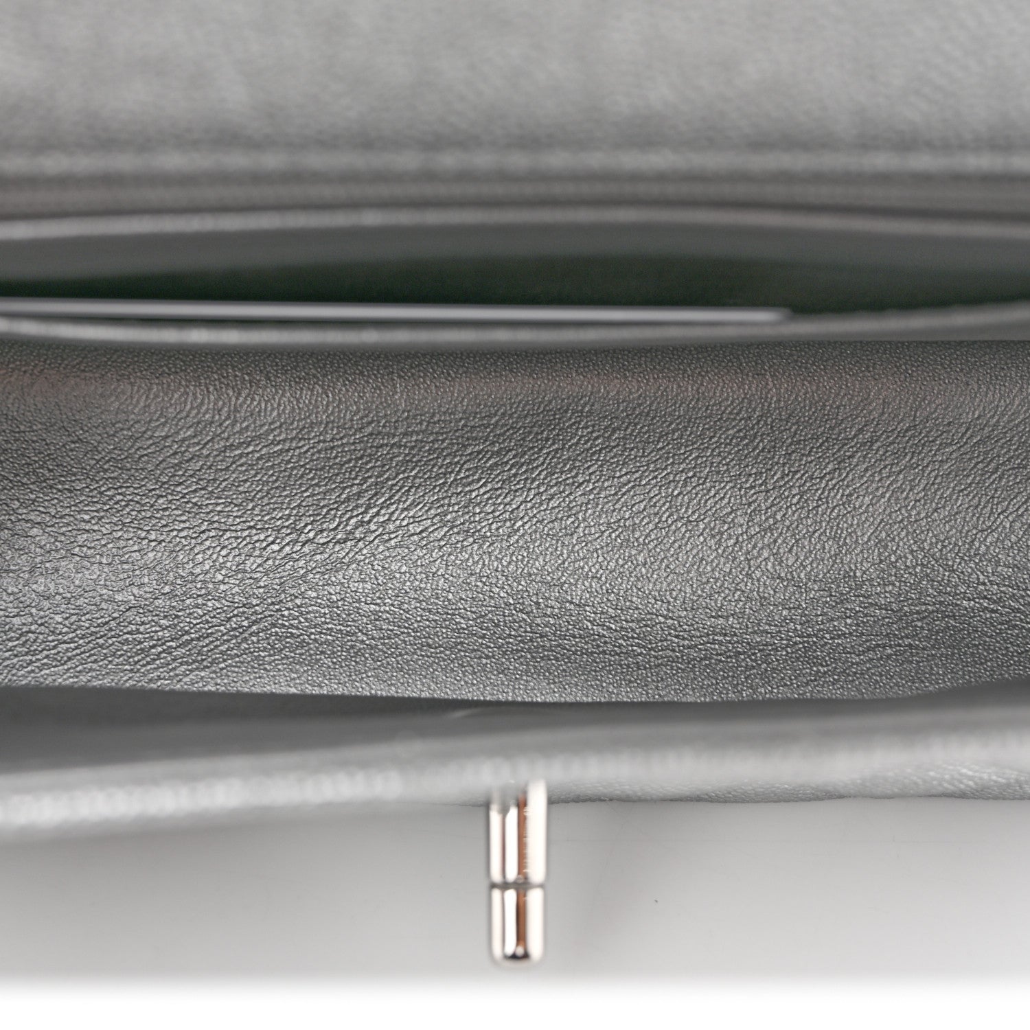 Chanel Metallic Caviar Quilted Mini Top Handle Rectangular Flap Silver 5 of 11
