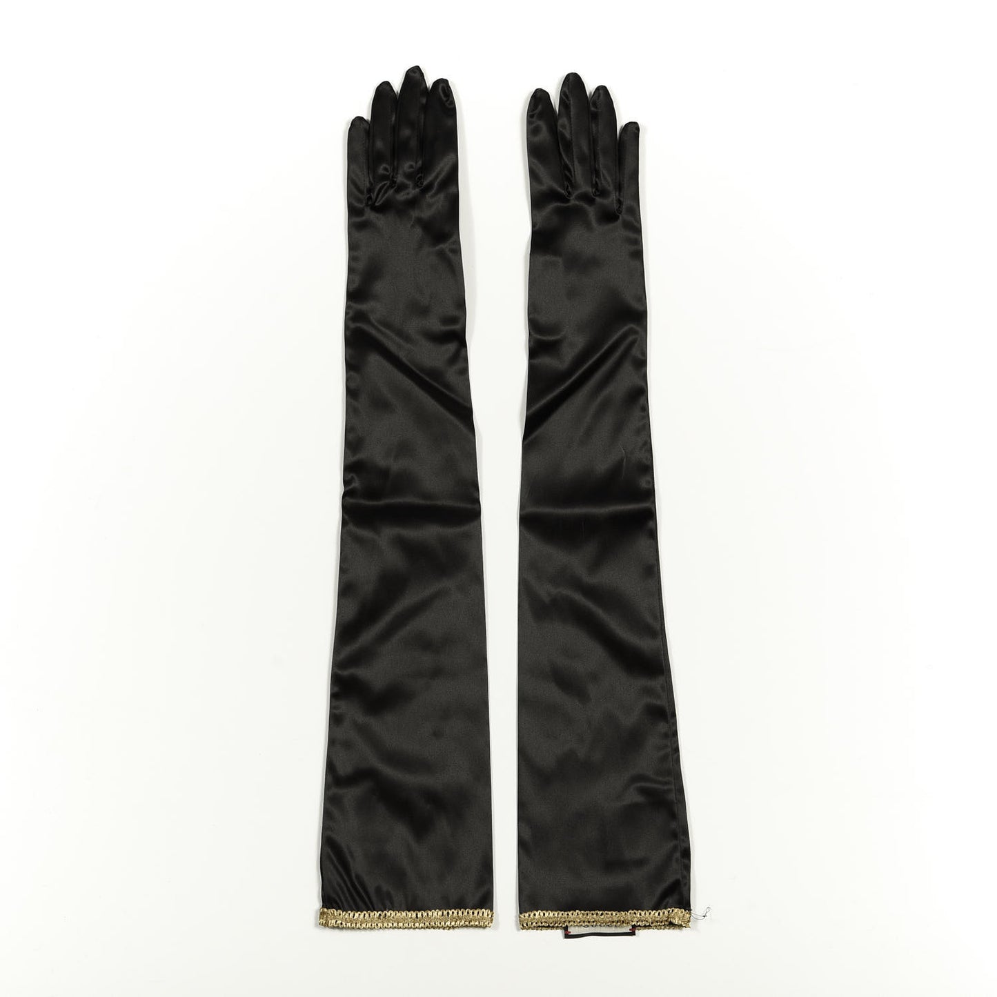 Satin Stretch Anika Gloves L Black