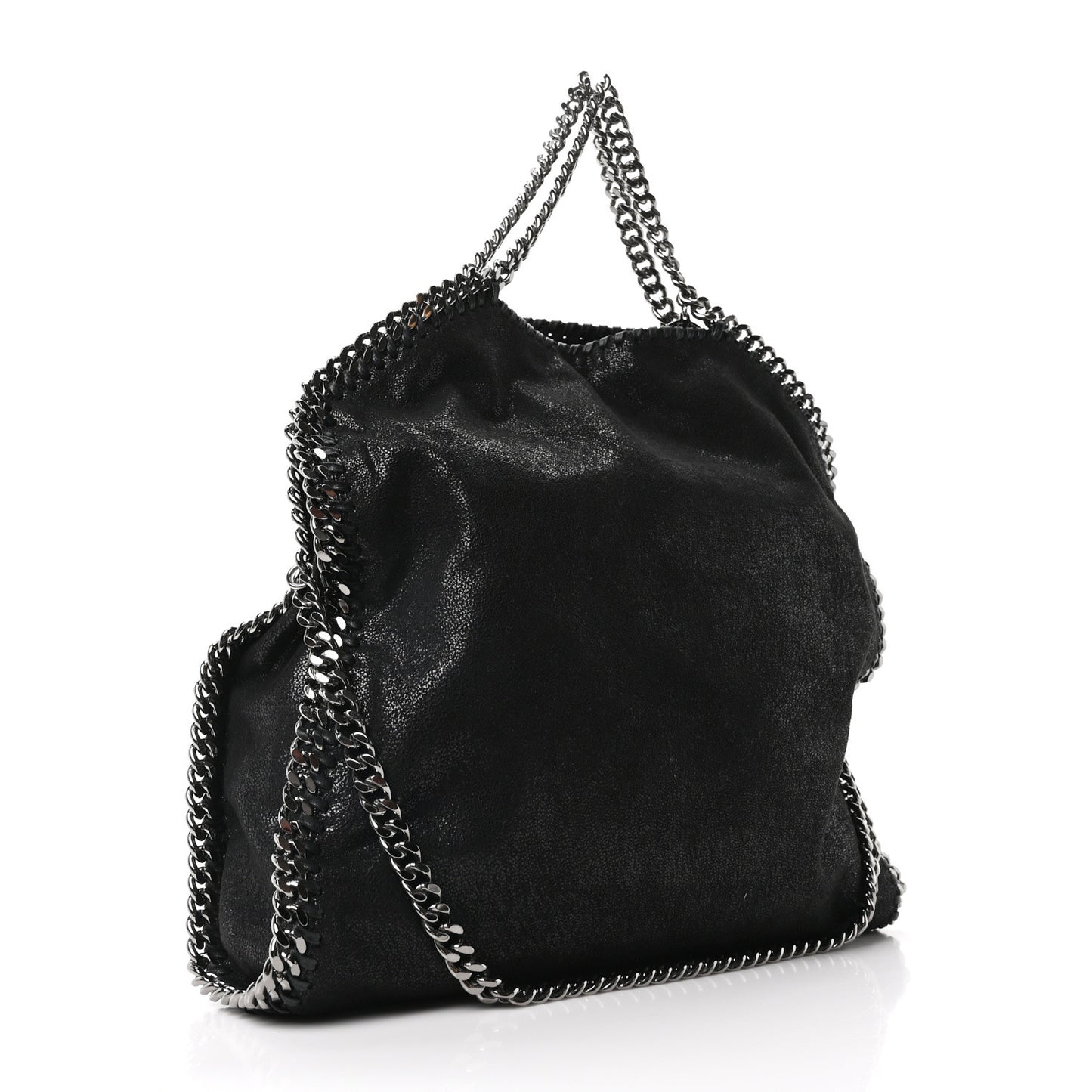 Shaggy Deer Falabella Fold Over Tote Black