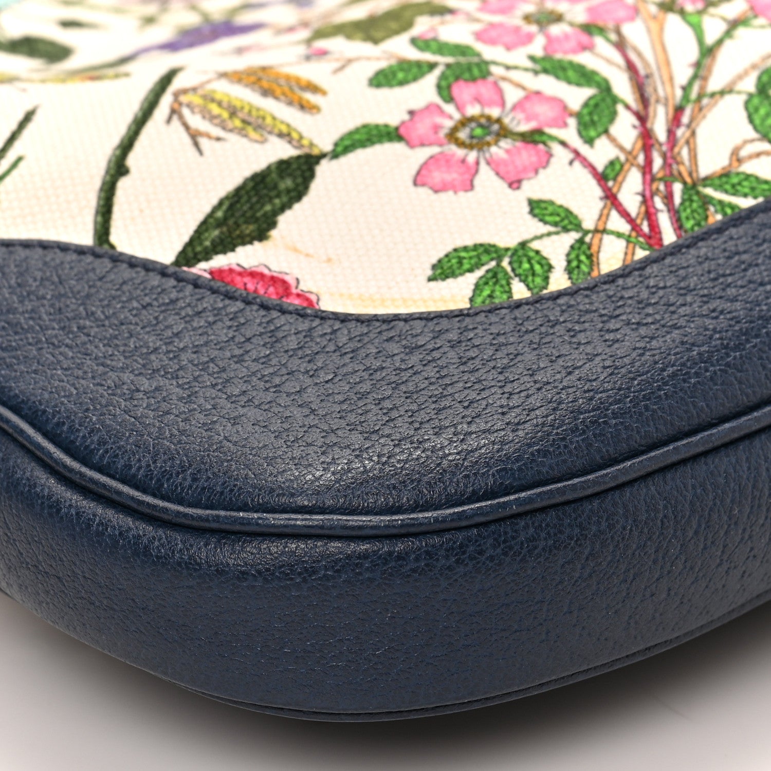 Gucci Canvas Flora Medium Jackie Hobo Blue Agata 8 of 9