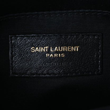 Saint Laurent Denim Matelasse Chevron Quilted Round Vinyle Camera Bag Rodeo Blue Cinnamon 6 of 10
