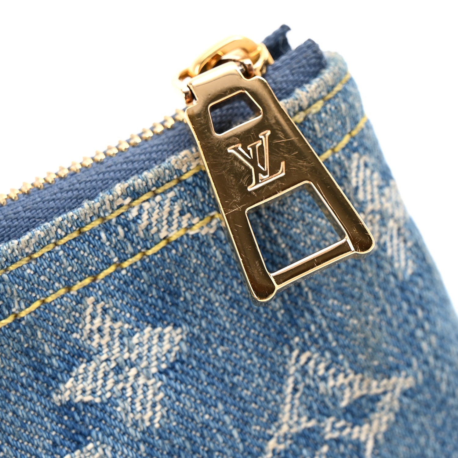 Louis Vuitton Monogram Denim Key Pouch Denim Blue 7 of 8