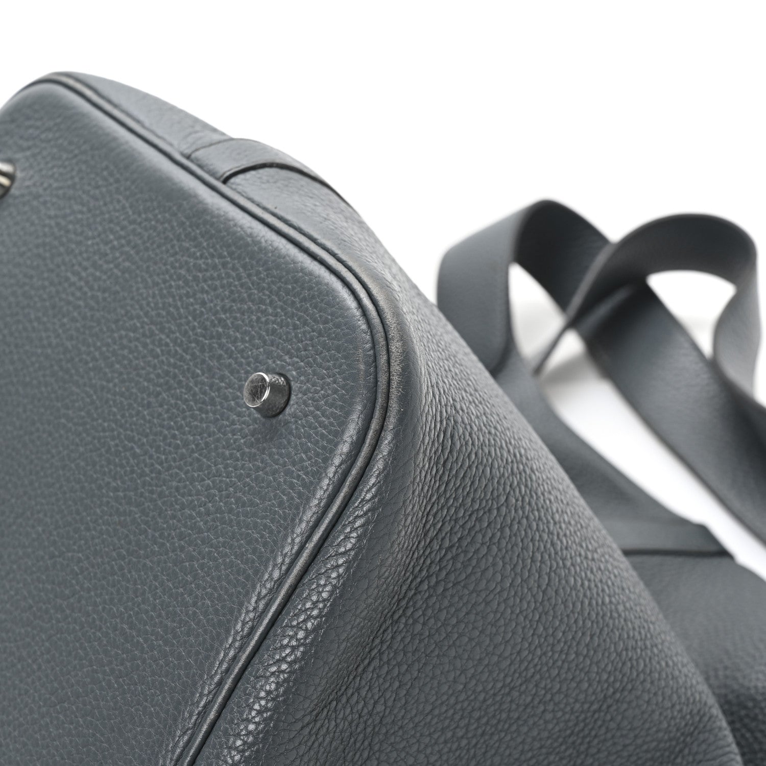 Hermes Taurillon Clemence Picotin Lock TGM  Bleu Orage 12 of 12