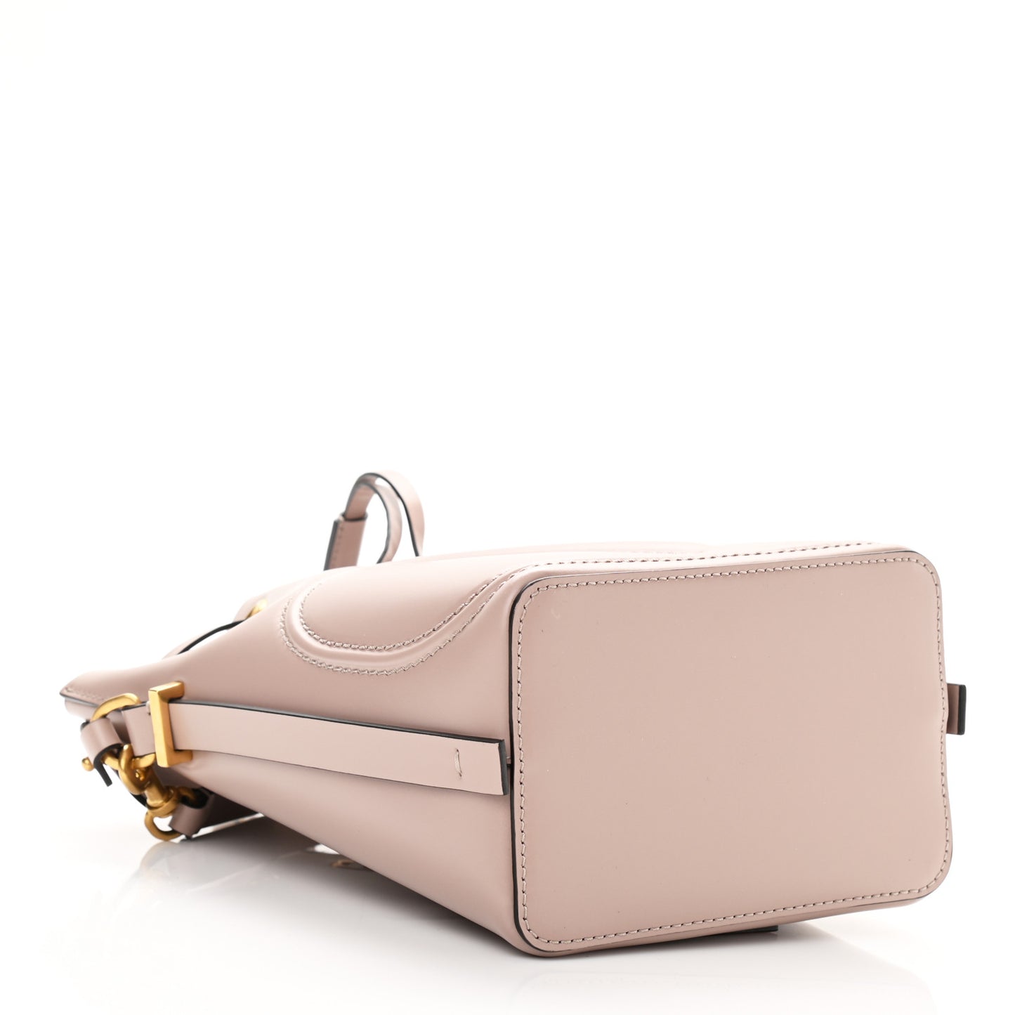 Calfskin Vlogo Walk Bucket Bag Poudre