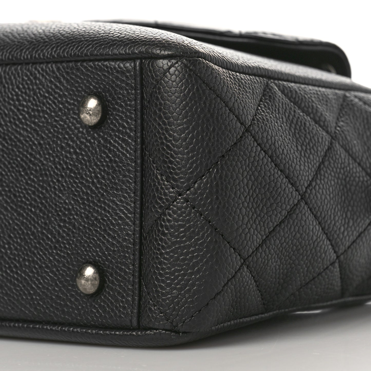 Caviar Lambskin Quilted Coco Break Camera Case Black