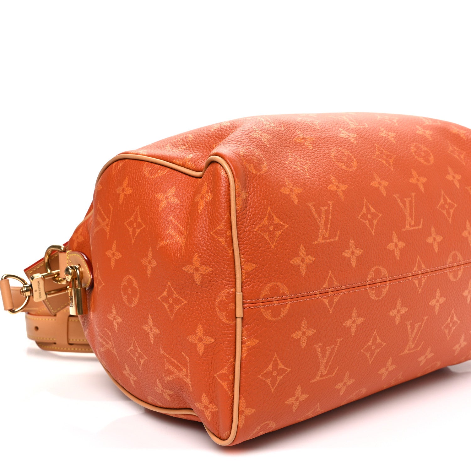 Louis Vuitton Calfskin Monogram Speedy P9 Bandouliere 30 Ocre 9 of 10